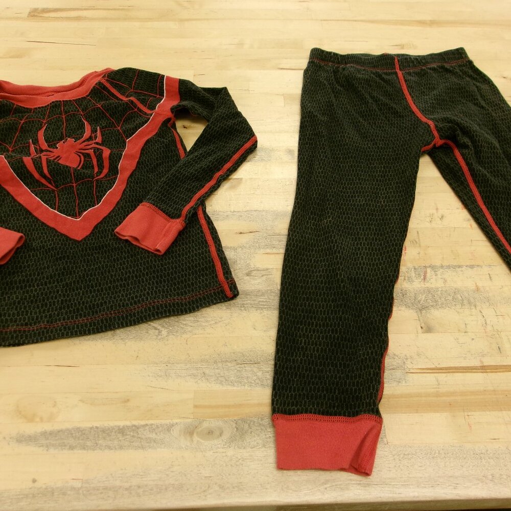 Marvel Spider-Man Miles Morales Black 2 Piece Children Kids Boys Pajamas Size 5